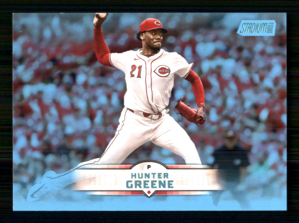 2025 Stadium Club Light Blue Foil #92 Hunter Greene Cincinnati Reds 6990