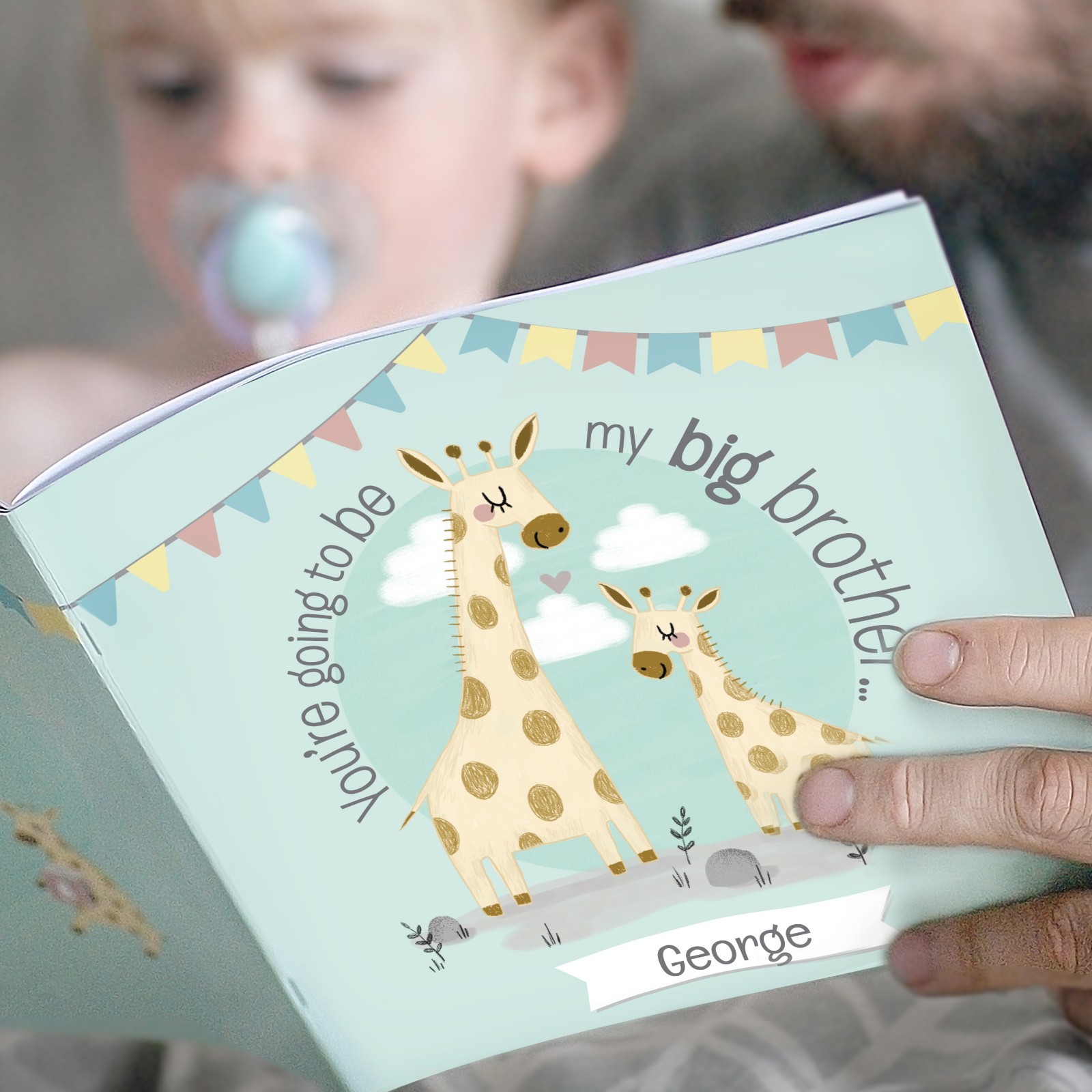 Personalised Big Brother Story Book New Baby Children's Kids Gift Softback