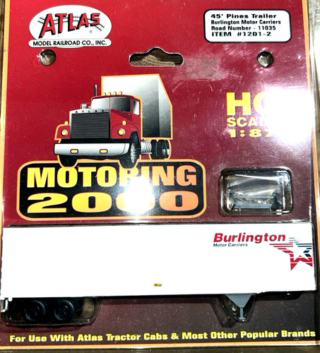 Semirremolque Atlas HO =1/87 45’ Pines Burlington Motor Carriers #11035-RTR construido | Condition: Used