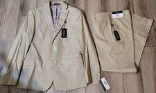 Lauren Ralph Lauren Big Boys Blayton Tan Suit Set Jacket  Pants 14R