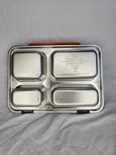 Cat And Jack Metal Shark 4 Section Bento Box ▪︎ New Without Packaging - Picture 5 of 8
