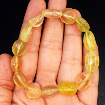 Tolles massives 128,00 kt Fluorit dehnbar bestes Perlenarmband RK 03 AZ21