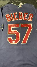 Cleveland Indians Shane Bieber Authentic Signed And Inscribed Jersey