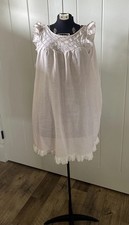 Vintage Katz Pink Micro Gown Babydoll Nightgown With Eyelet And Ruffles Fits L