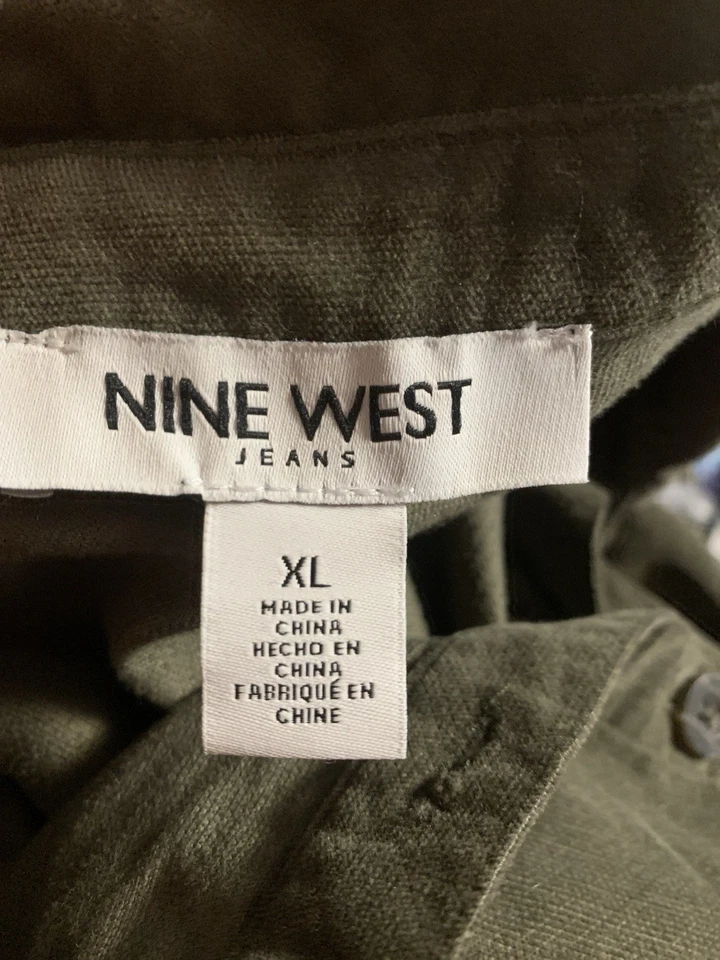 Nine West Women's Dress w/Pockets, Soft Pinwale Corduroy, Olive Green, Size XL - Image 3 of 4