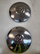 Vintage Volkswagen Vw Beetle Bug Bus Ghia Chrome Hubcaps 10.75 Pair Used Vintage Volkswagen Vw Beetle Bug Bus Ghia Chrome Hubcaps 10.75 Pair Used