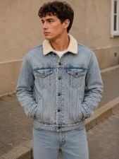 Levis Premium Herren Jeansjacke Sherpa gefüt...