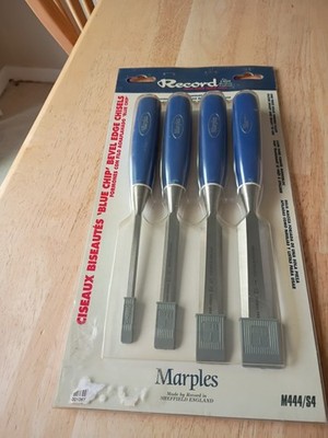 Marples M444/S4 Piece Blue Chip Bevel Edge Wood Chisel Set