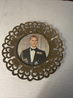 Prince Philip Vintage Collector Plate For Queen Elizabeth 1953 Coronation 6 X 6 