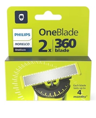 Philips Norelco OneBlade 360 Replacement Blades, for OneBlade Electric Shaver...