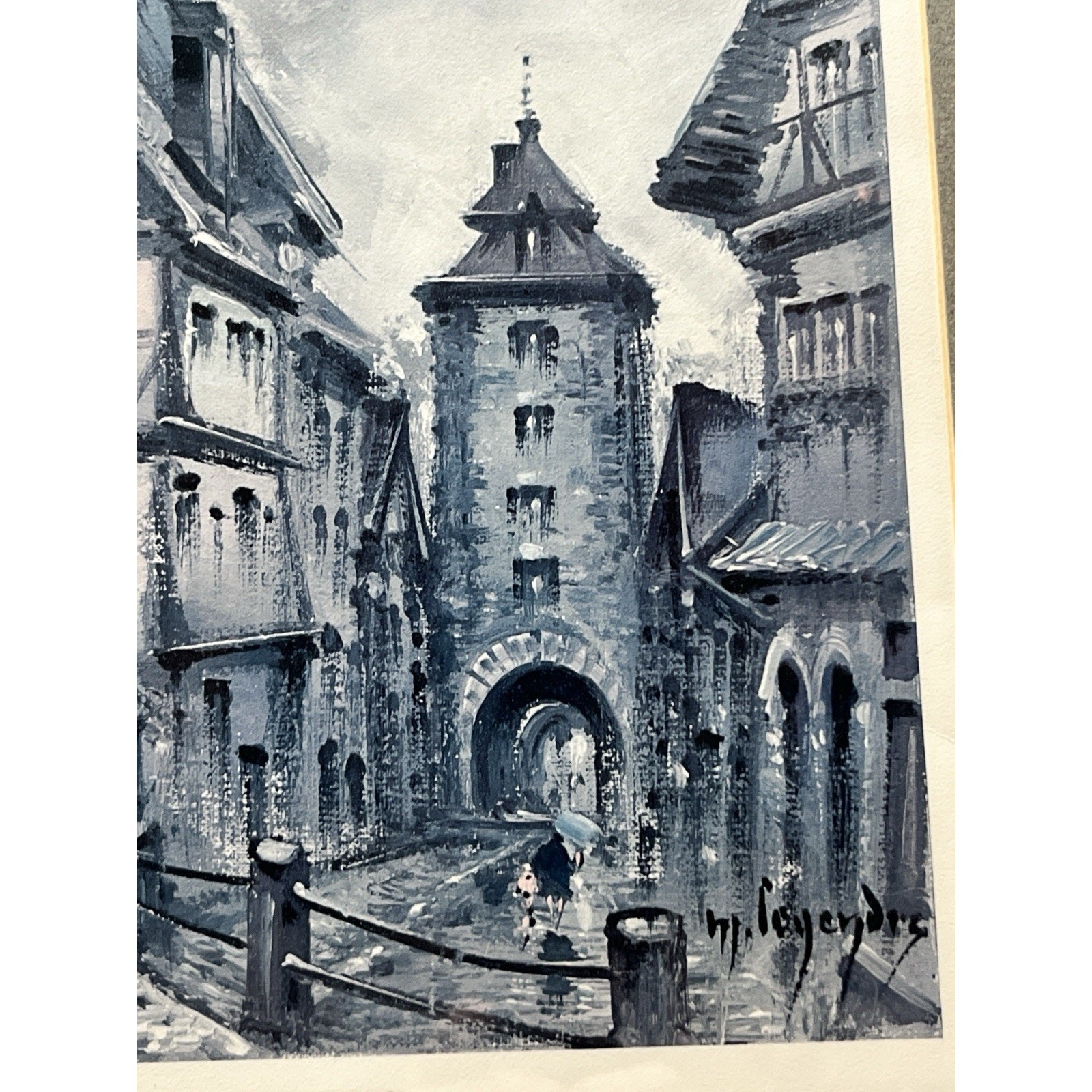 Maurice Legendre Signed Framed Art Rothenburg Print 50×42cm image 6