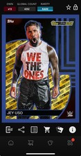 DIGITAL TOPPS WWE SLAM Jey Uso BLACK GOLD 25 RARE BLUE Read