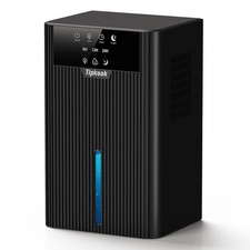 Tipkook 2400 ML Dehumidifier 24H Timer, 3 Modes, Energy Saving – Black