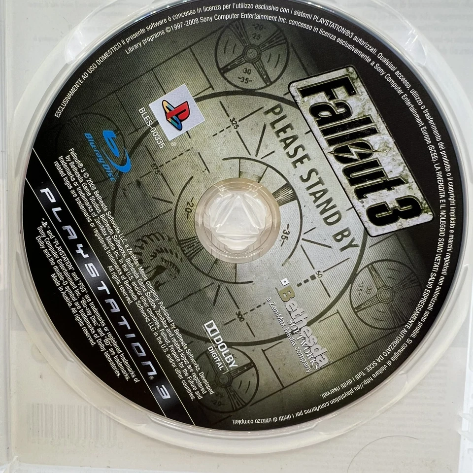 Fallout 3 PS3 sony PLAYSTATION 3 Pal Eng Spiel Verwendet Italienisch Full Mit - Bild 4 von 4