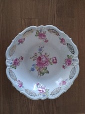 Schwarzenhammer Bavaria Gebäckschale 21x4 Cm Porzellan, Goldrand, Rosenmuster