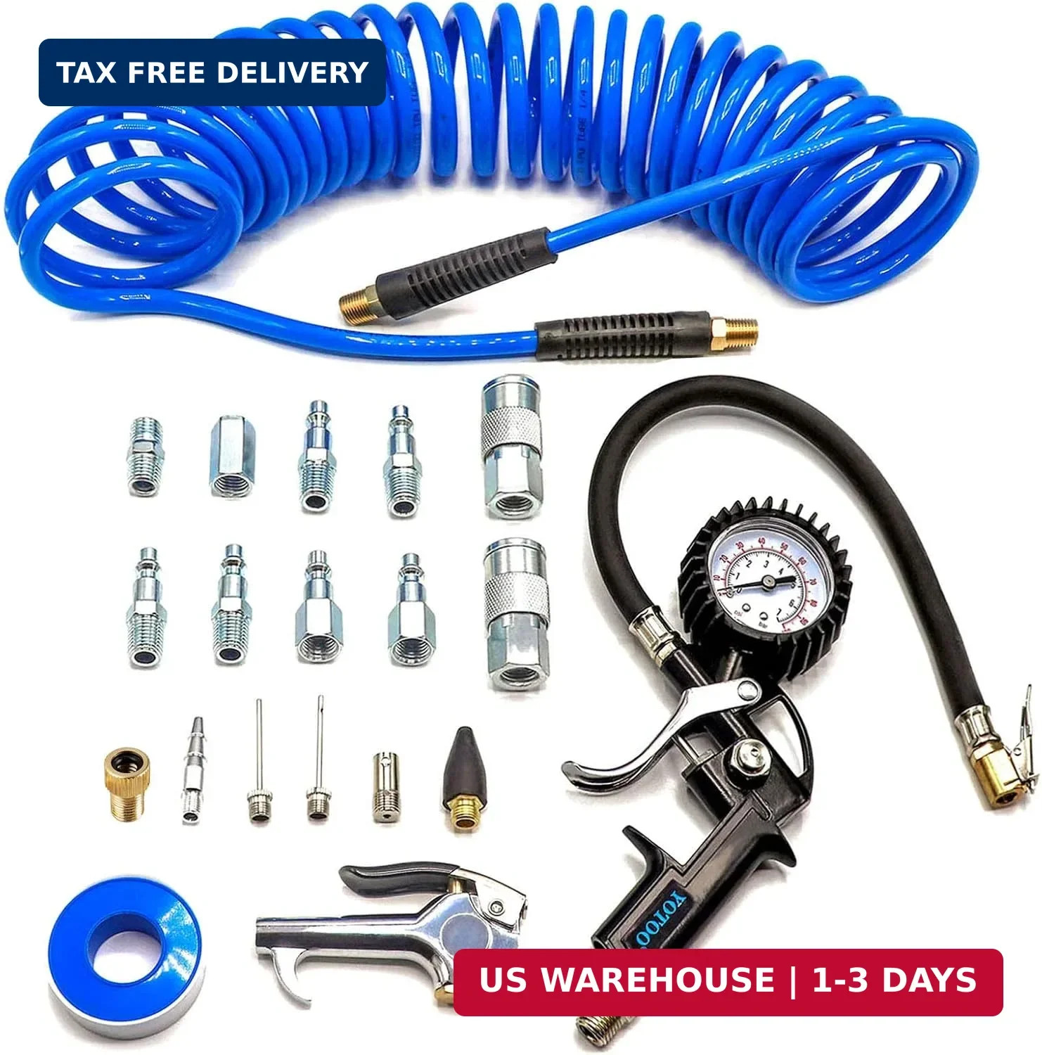 Accessories Kit 20 Pieces With 1/4 Inch X 25 Fee