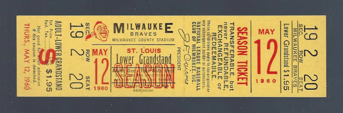 1960 Vintage Sports Ticket Stubs for sale | eBay