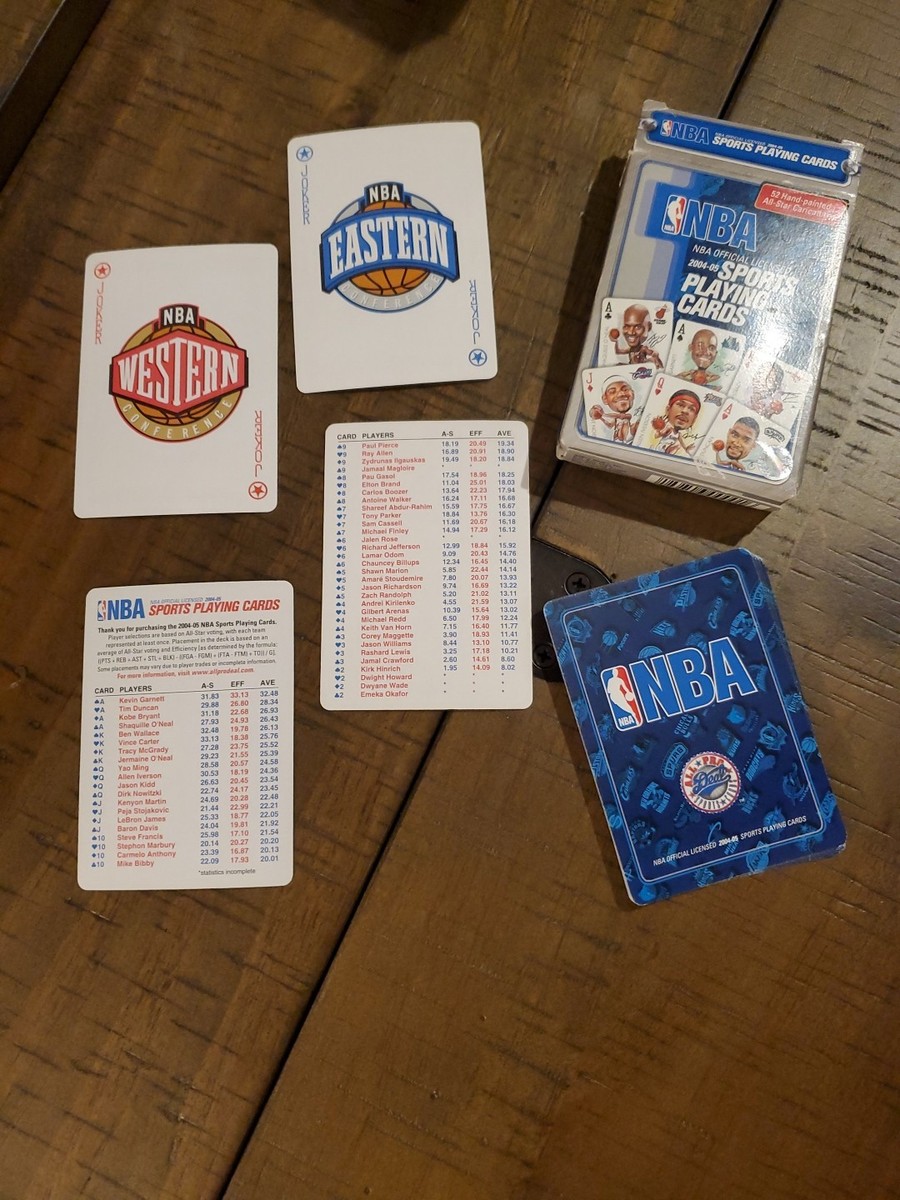 2004-05 NBA Official Sports Playing Cards New Kobe, Lebron, Shaq
