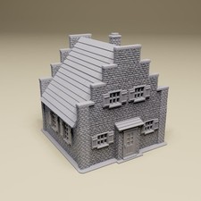 Low Country Dutch House 2 – WWII Wargaming Building (32mm, 28mm, 20mm, 15mm)