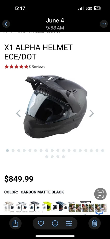 Casco de moto Klim X1 Alpha Foto 3 de 4