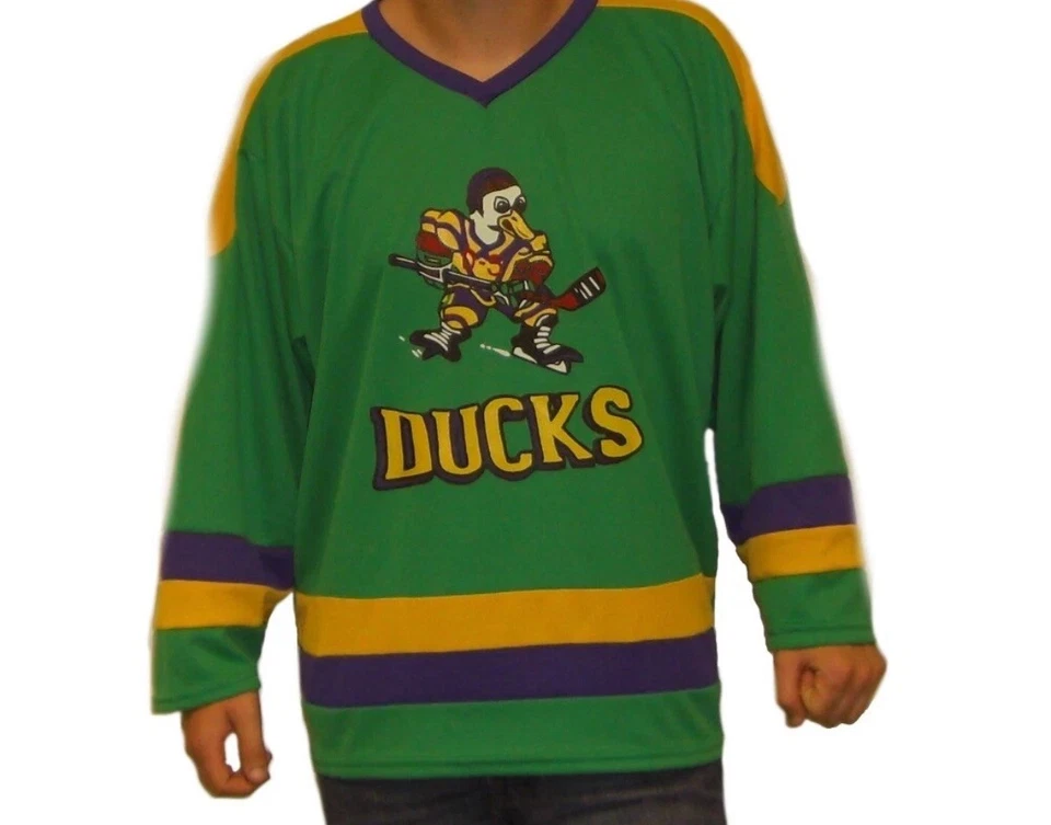 Camiseta deportiva de hockey Les Averman #4 Mighty Ducks película años 90 disfraz jugador uniforme regalo Foto 3 de 3