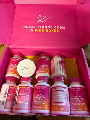 Pink Stork Total Prenatal Vitamins with DHA, Iron & Folate