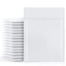 250 #0 White Kraft Bubble Padded Envelopes 6.5 x 10 Shipping Mailing Mailers