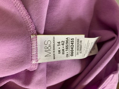 Marks and Spencer X4 T-shirt Bundle Women’s Size 14 White, Green, Red, Lilac - Picture 10 of 17