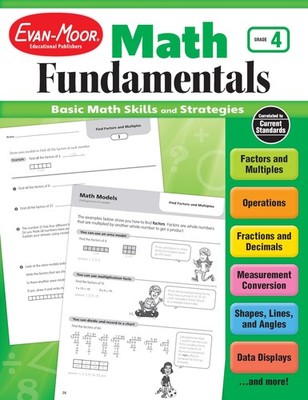 Evan-Moor Math Fundamentals Workbook, Teacher Reproducibles, 224 Pages, Grad...