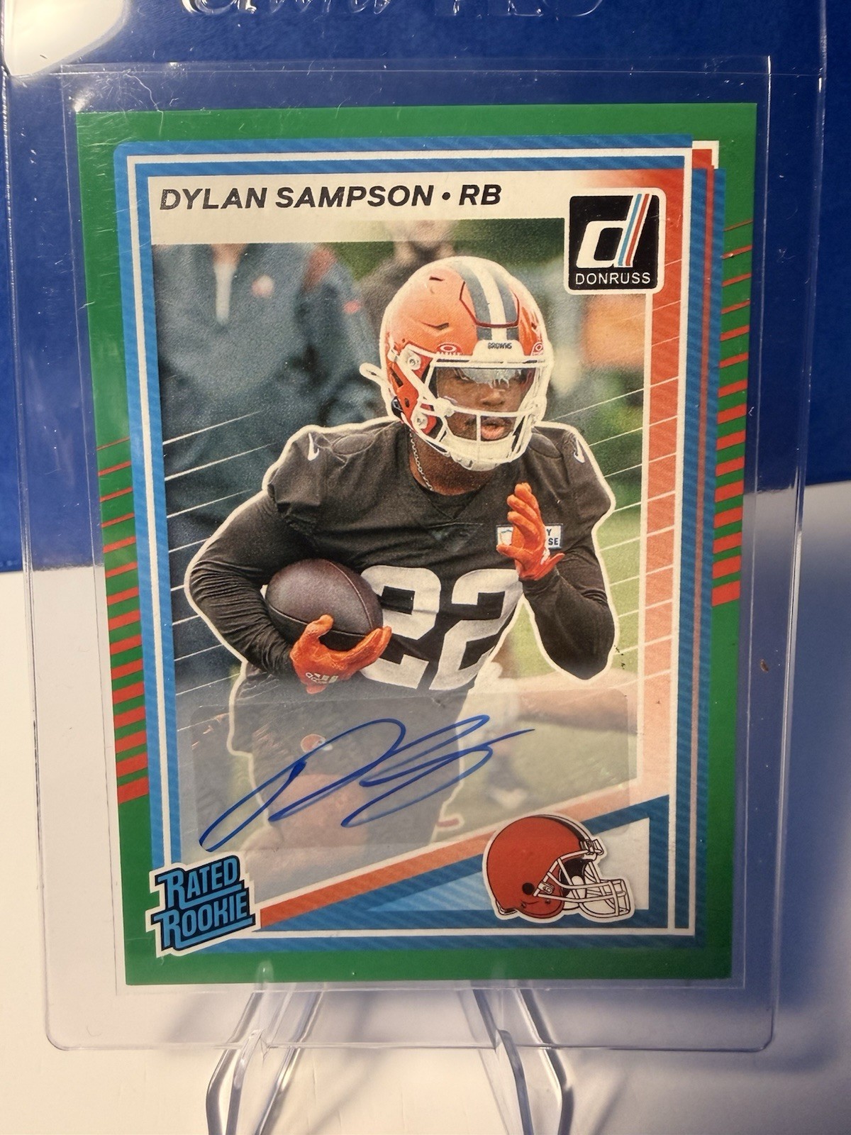 2025 Panini Donruss - Rated Rookie Dylan Sampson #389 Green Autographs (AU, RC)