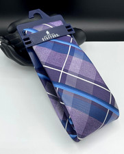 STAFFORD Men's Neck Tie  Purple  Plaids  Checks  NEW MSRP: 34.