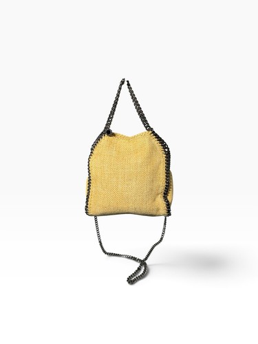 Stella McCartney Falabella Woven Raffia Mini Tote Crossbody Bag Italy