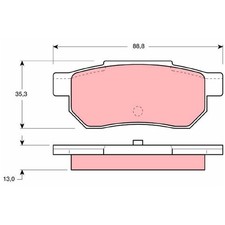 TRW Bremsbelagsatz Bremsklötze hinten 43022SH3305 43022SH3G01 | 961332