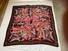 Osca De La Renta Scarf Vintage Japan 35 X 35 Square Silk Accessory Street