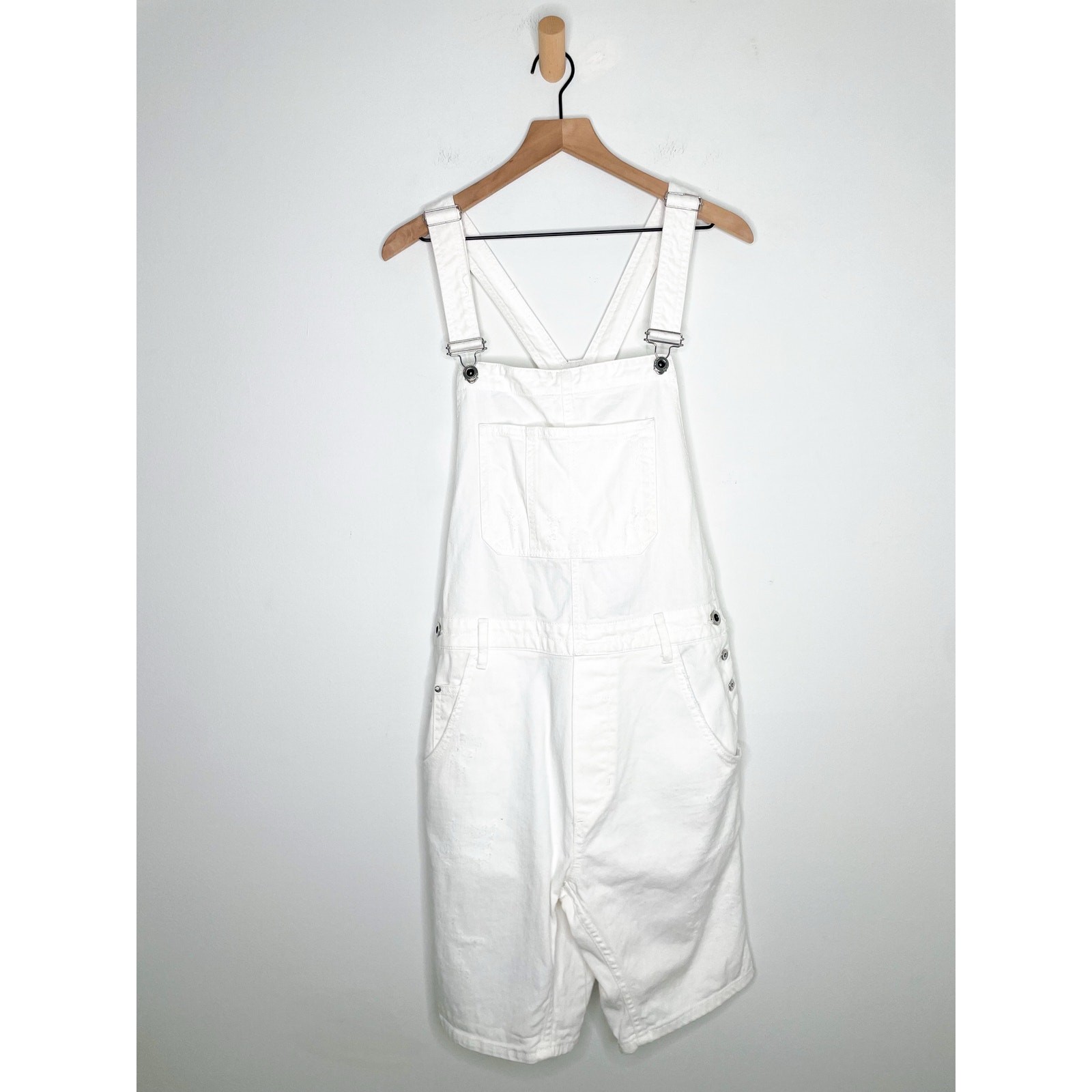 Mono vaquero blanco Zara hombre mediano algodón granja informal occidental desgastado