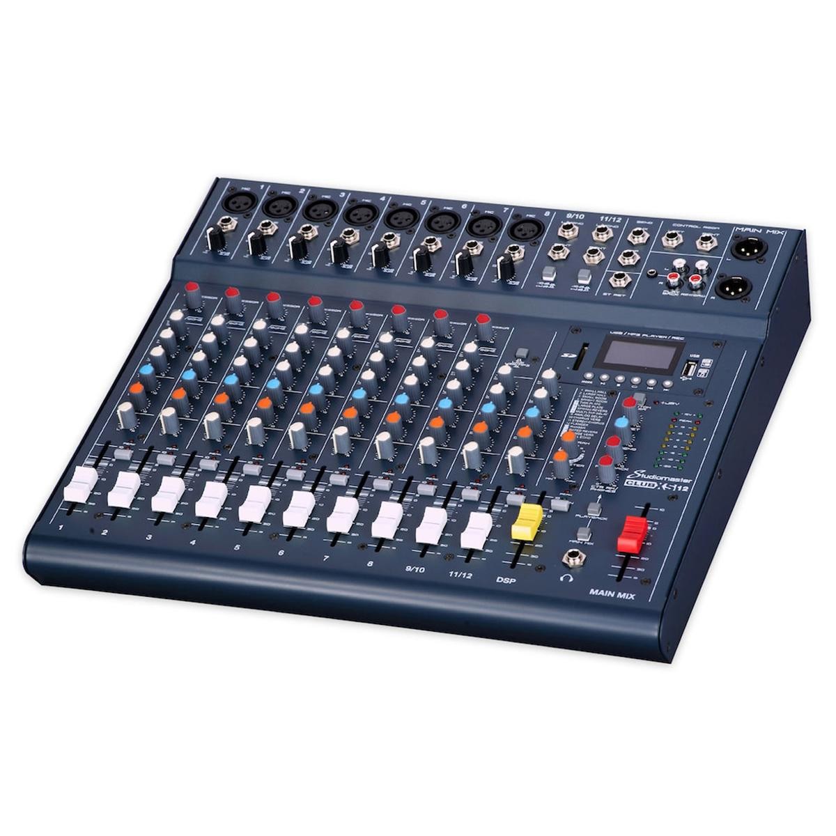 Studiomaster CLUB XS 12 12-Channel Portable Compact Mixing Console with USB, Blu