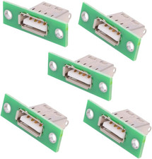 5pcs USB Type-A Female DIY OEM Socket Connector with Panel Mount 5pcs USB Typ