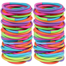 120 Pcs No Damage Elastics Hair Ties, Assorted Hair Bands Perfect for Medium to