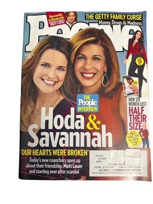 PEOPLE MAGAZINE JANUARY 15, 2018 Hoda Savannah Getty Family Curse Margot Robbie