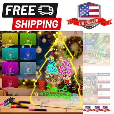 LED Drawing Board for Kids, Christmas Decorations Indoor Acrylic Light up Dry...