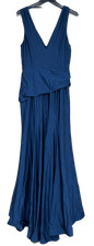 New Galina Signature Davids Bridal Womens Galina Gown Dress 10 Calypso Blue NWT