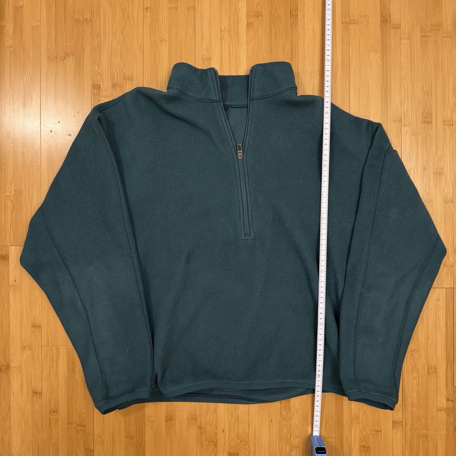 Lululemon Mens Large Green Fleece Half Zip Pullover Sweater