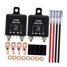 2PCS Car 12V Continuous Duty Relay Switch SPST High Power 4 Terminal Split 200A