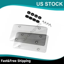 2pcs Unbreakable License Plate Bubble Covers Universal Fitment Protector License