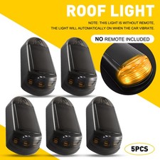 5pcs For Dodge Ram Pickup Trucks Solar Powered Cab Lights Cab Roof Yellow Lights