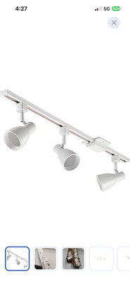 White Track Lighting LTKNSTBF BR20 MW M2 Step Baffle Kit Track Lighting, White