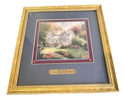 Thomas Kinkade Framed Print ''Simpler Times Are Better Times'' 1997 Framed 11 x 11
