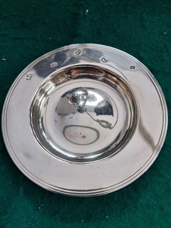 Solid Silver Armada Style Dish.