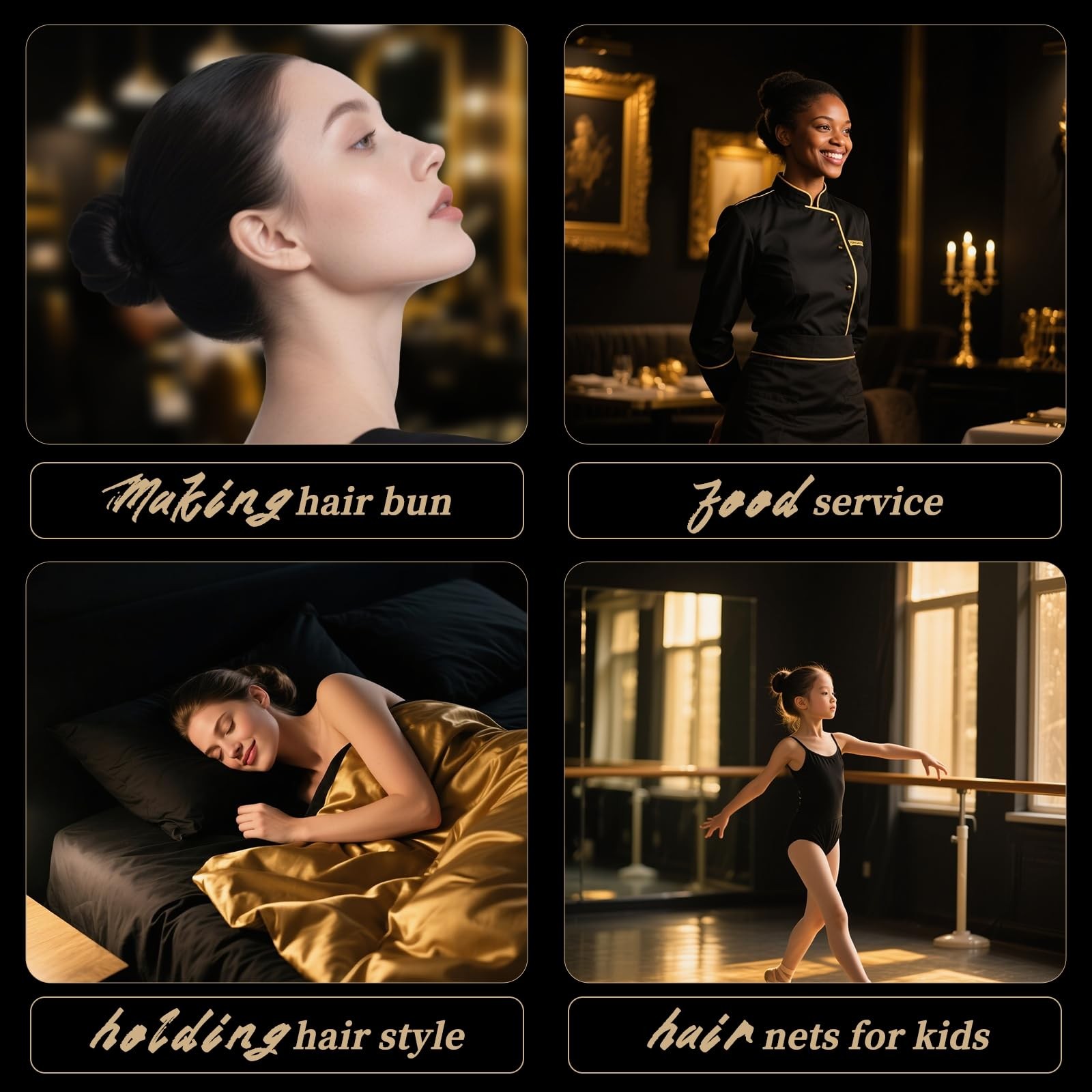 Hair Net 100 Pcs, Smilco 22 Inches Hair Nets Elasticity Invisible Elastic