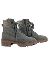 Pat Calvin Damen Stiefelette Gr. 40 Grau Wildleder Schnürboots